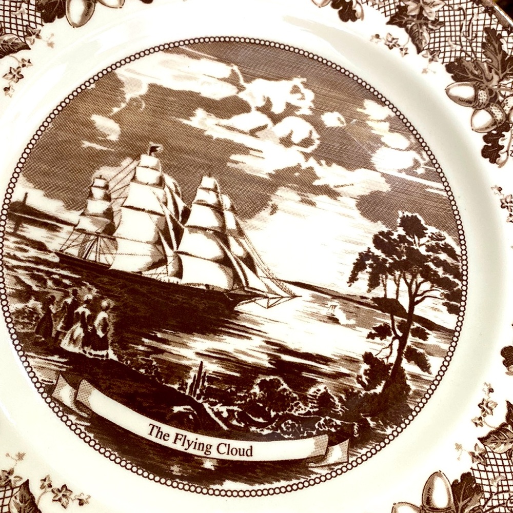 Ceramic Collector Plate "The Flying Cloud Rounding The Cape" by Johnson Brothers